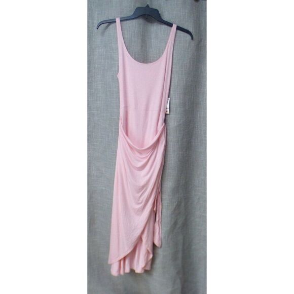 And Now This Trendy Plus Size Side-Tie Midi Dress, Candy Pink, Sz. OX - Picture 3 of 9